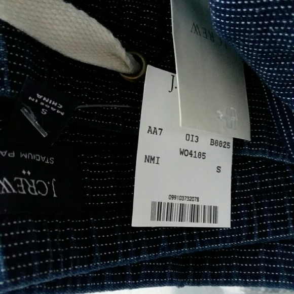 NWT J.Crew DENIM Striped Stadium Pants/ Jeans - Picture 8 of 8